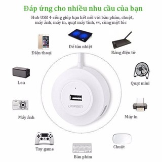 Hub USB 2.0 4 cổng tốc độ cao chính hãng UGREEN CR106 - Hàng phân phối chính hãng - Bảo hành 18 tháng 1 đổi 1  20270