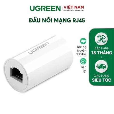 Đầu nối mạng RJ 45 cái sang cái thiết kế đẹp mắt UGREEN 20391 (trắng)