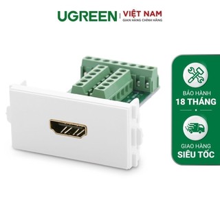 Nhân hdmi 1.4 lắp mặt ốp tường cao cấp không cần hàn ugreen 20315