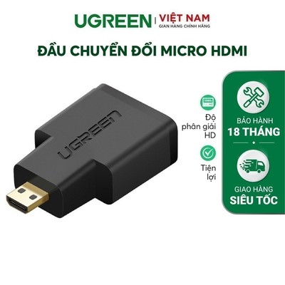Đầu chuyển đổi micro HDMI male to hdmi female - UGREEN 20106 - (màu đen)