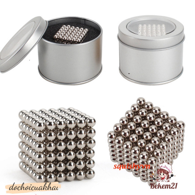 bi nam châm 6 màu 216 viên (FULL HỘP) Bộ nam châm hút từ Bucky Balls 216 viên nhiều màu