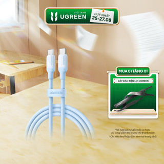 Cáp sạc nhanh 60w type c to type c ugreen us563 | sạc nhanh 60w/3a | chất liệu silicon mềm mại | bảo hành 18 tháng1 đổi