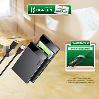 Hộp đựng ổ cứng 2.5 inch SSD, HDD SATA UGREEN US221 6TB Tốc độ truyền tải cao |Thiết kế sang trọng BH 18 Tháng 1 Đổi 1