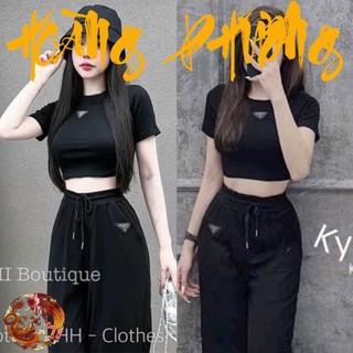 Áo croptop body logo BRADA ngắn tay cá tính HOANGPHUONG
