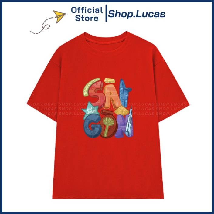Áo Thun In Chữ Sài Gòn Vietnam Việt Nam Unisex Nam Nữ Cổ Tròn Cotton UT