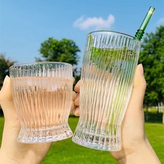 Cốc thuỷ tinh sọc váy siêu xinh (dung tích 250ml/360ml)