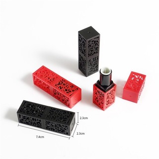 Vỏ son handmade hoa văn đen/đỏ (12.1mm)