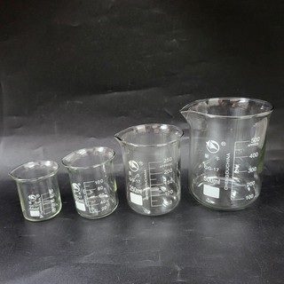 Cốc thủy tinh 50ml/100ml/250ml/500ml chia vạch, có mỏ rót tiện dụng