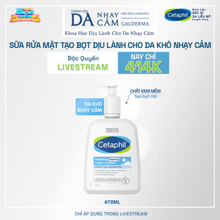 Sữa Rửa Mặt Tạo Bọt Dịu Lành Cho Da Nhạy Cảm Cetaphil Hydrating Foaming Cream Cleanser 473ml
