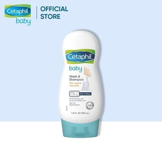 Sữa tắm gội dịu nhẹ cho bé Cetaphil Baby Wash & Shampoo with Organic Calendula 230ml