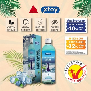  Gel Bôi Trơn XTOY Lubricating King ICE COOL the mát gốc nước lâu khô hương việt quất chai 200ml 