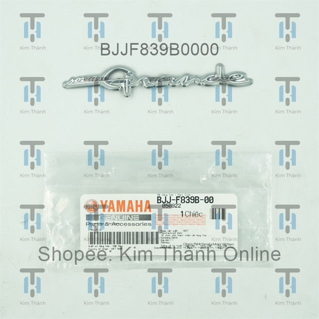 Tem bững Grande 2022 Yamaha VN _ BJJF839B