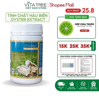 Tinh chất hàu biển Vitatree Oyster Extract của Úc giúp tăng cường sinh lý nam giới hộp 90 viên
