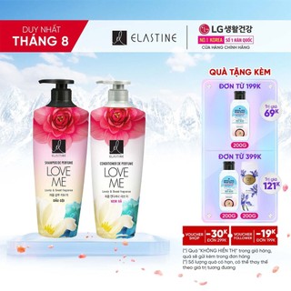 Bộ đôi Dầu gội xả Elastine De Perfume hương nước hoa Love Me 600mlx2