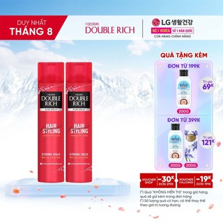 Combo 2 chai gôm xịt giữ nếp tóc Double Rich Hair Styling Strong Hold 170ml