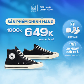 Giày Converse chuck 1970s màu đen, 1970s thấp cổ cao cổ real fullbox Present Original Sneakers