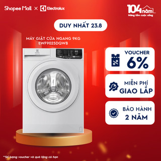 Máy giặt cửa ngang electrolux 9kg ultimatecare 100 - trắng ewf9025dqwb - động cơ inverter yên tĩnh, diệt 99.9% vi khuẩn