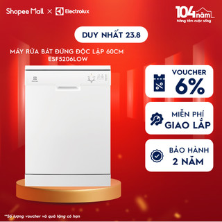 Máy rửa bát đứng độc lập Electrolux ESF5206LOW 60cm cho 13 bộ chén dĩa, sấy khô hơn