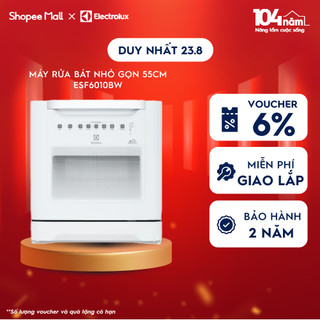 Miễn phí giao lắp toàn quốc - Máy rửa chén bát 8 bộ Electrolux ESF6010BW