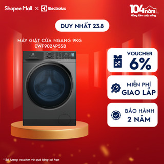 Chỉ giao miền Nam - Máy giặt cửa trước Electrolux 9kg UltimateCare 500-EWF9024P5SB- Giặt hơi nước sạch sâu