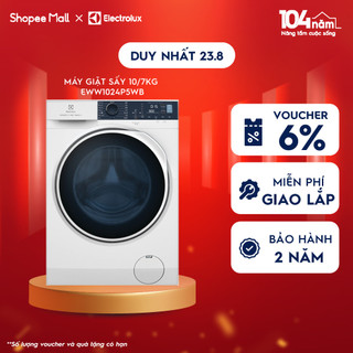 Máy giặt sấy electrolux 10/7kg ultimatecare 500-eww1024p5wb - giặt sạch sâu, không cặn