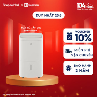 Máy hút ẩm electrolux ultimatehome 300 20l edh10trbw1 cho phòng 42m²,hút ẩm tối ưu, loại bỏ vi khuẩn¹ và vi rút²