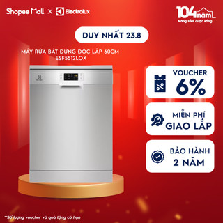 Máy rửa bát đứng độc lập 60cm electrolux esf5512lox cho 13 bộ chén dĩa