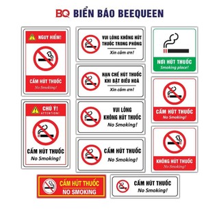 Tổng hợp các biển báo không hút thuốc, cấm hút thuốc, nơi hút thuốc, nosmoking các kích thước - biển báo beequeen
