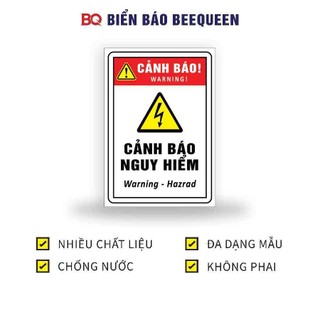 Biển cảnh báo nguy hiểm điện 20x30cm - biển báo beequeen