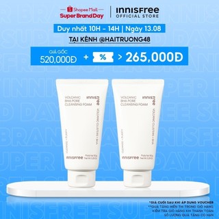 INNISFREE x Bộ 2 Sữa rửa mặt se khít lỗ chân lông Innisfree Volcanic Pore BHA Cleansing Foam 150g