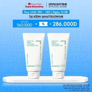 INNISFREE x Bộ 2 Sữa rửa mặt làm sạch và cấp ẩm từ trà xanh Innisfree Green Tea Hydramino Cleansing Foam