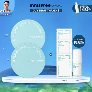 Bộ 2 Phấn phủ kiềm dầu dạng bột innisfree No Sebum Mineral Powder 5g
