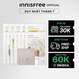 Bộ 13 mặt nạ giấy nước ép thiên nhiên Jeju innisfree My Real Squeeze Mask 20mL