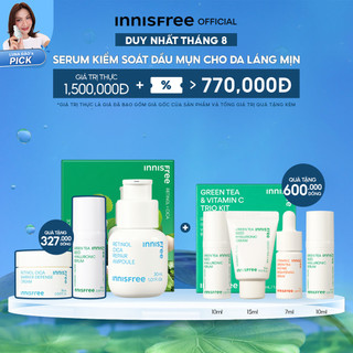 Serum kiểm soát dầu mụn cho da láng mịn INNISFREE Retinol Cica Repair Ampoule 30mL