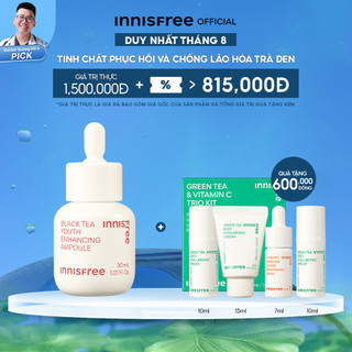 Tinh chất phục hồi da và chống lão hóa trà đen innisfree Black Tea Youth Ampoule 30 mL