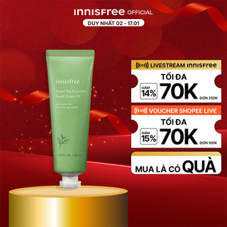 Gel dưỡng da tay hương trà xanh innisfree Green Tea Pure Gel Hand Cream EX 50ml