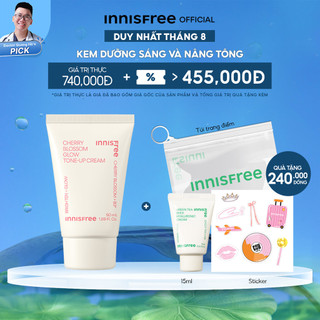 Kem dưỡng ẩm sáng da hoa anh đào đảo Jeju innisfree Cherry Blossom Tone Up Cream 50ml