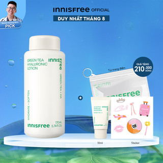 Sữa dưỡng ẩm từ trà xanh đảo Jeju Innisfree Green Tea hyaluronic lotion 170ml (NEW 2023)
