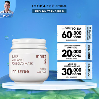 Siêu mặt nạ chăm sóc lỗ chân lông Innisfree Super Volcanic Pore Clay Mask 100ml