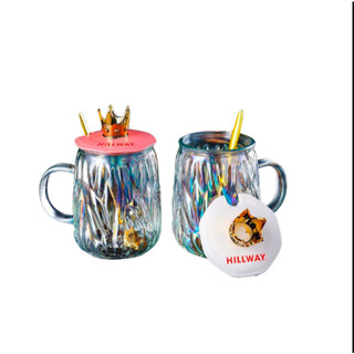  Ly nước thủy tinh tráng gương vương miện Hillway