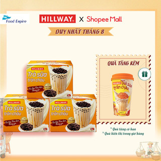 Combo 3 hộp Trà Sữa Trân Châu Hoà Tan Hillway vị Truyền Thống (hộp 5 gói trà sữa & 5 gói trân châu)