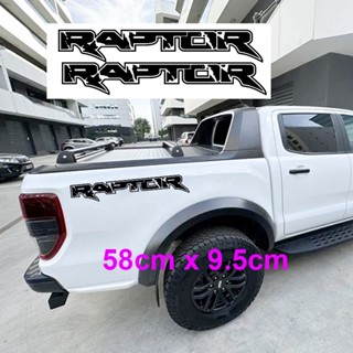 Bộ 2 Tem Chữ RAPTOR Phản Quang Phong Cách Thể Thao Dán Xe KT 58x9.5cm