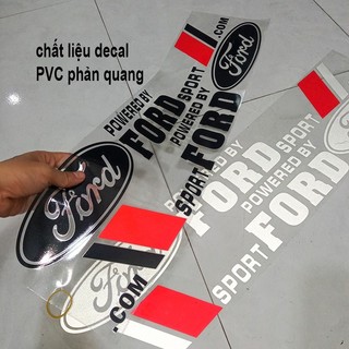 Bộ Tem FORD Phản Quang Dán Thân xe hơi ( giá bán 2 tem )