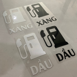Miếng dán nắp bình xăng, dầu, trang trí xe ô tô