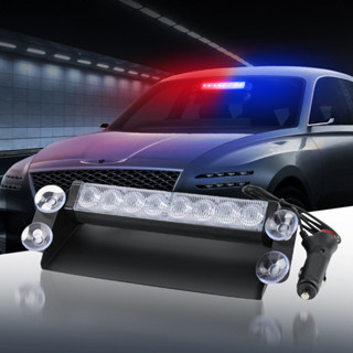 Đèn LED Nhấp Nháy Cảnh Báo Gắn Kính Chắn Gió Xe Hơi Màu Đỏ Và Xanh Dương DC12V