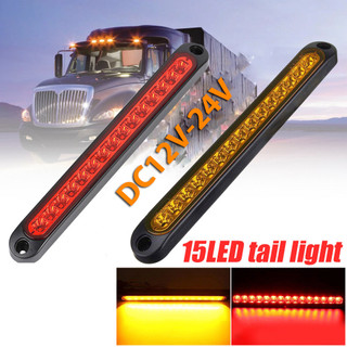 Thanh 15LED đèn đuôi phanh và sương mù 12V24V xe đầu kéo, đèn bên hông xe tải