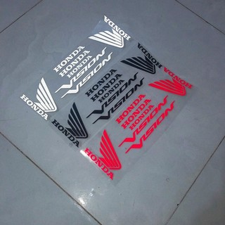 Bộ decal tem xe chữ vision 7 món Phản Quang sắc nét
