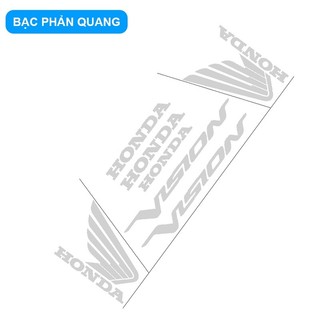 Bộ decal tem xe chữ vision 7 món Phản Quang sắc nét