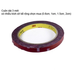 Băng Keo Dán Cường Lực 2 Mặt 3M (nhiều size - cuộn dài 3 mét)