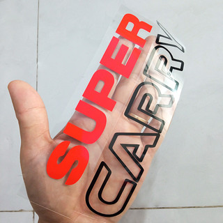 Tem chữ supper carry phản quang dán xe suzuki